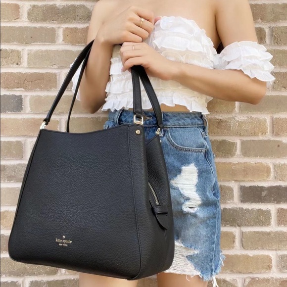 Kate Spade Black Shoulder Tote - Picture 2 of 7